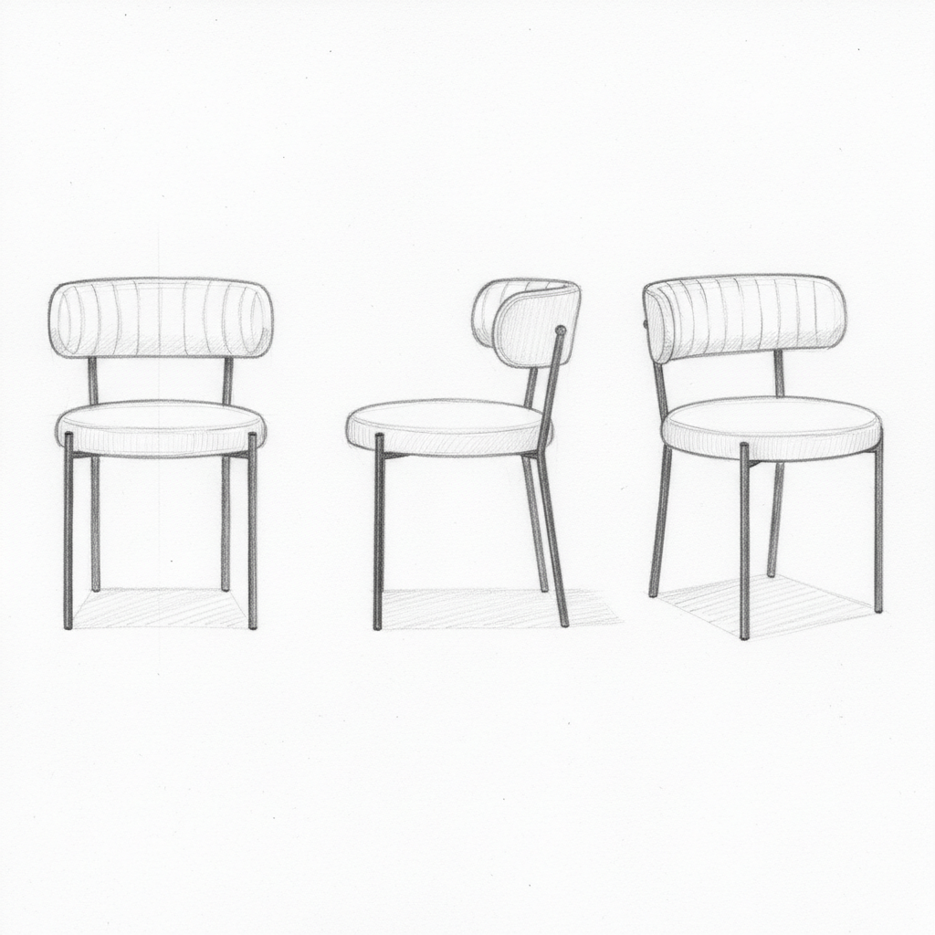 Modern Upholstered Dining Chair - Image 4