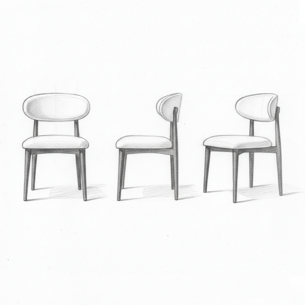 Modern Upholstered Dining Chair - Image 3