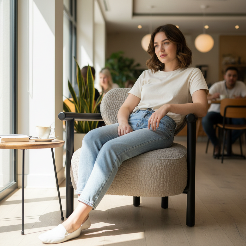 Modern Upholstered Lounge Chair - Image 2