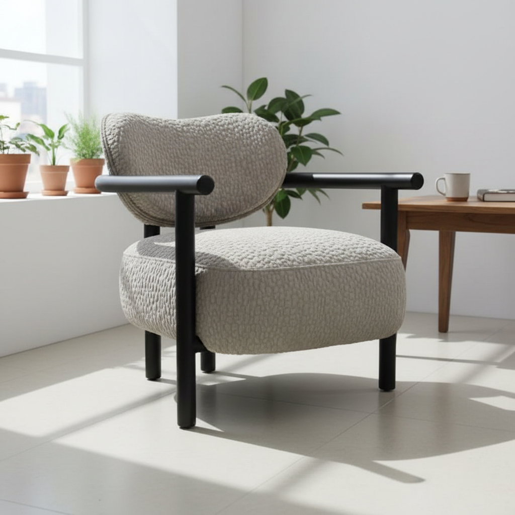 Modern Upholstered Lounge Chair - Image 3