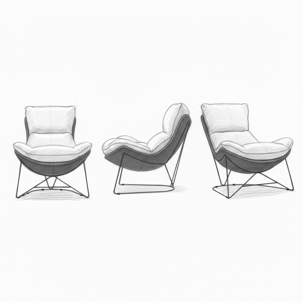 Sculptural Lounge Chair - Image 2