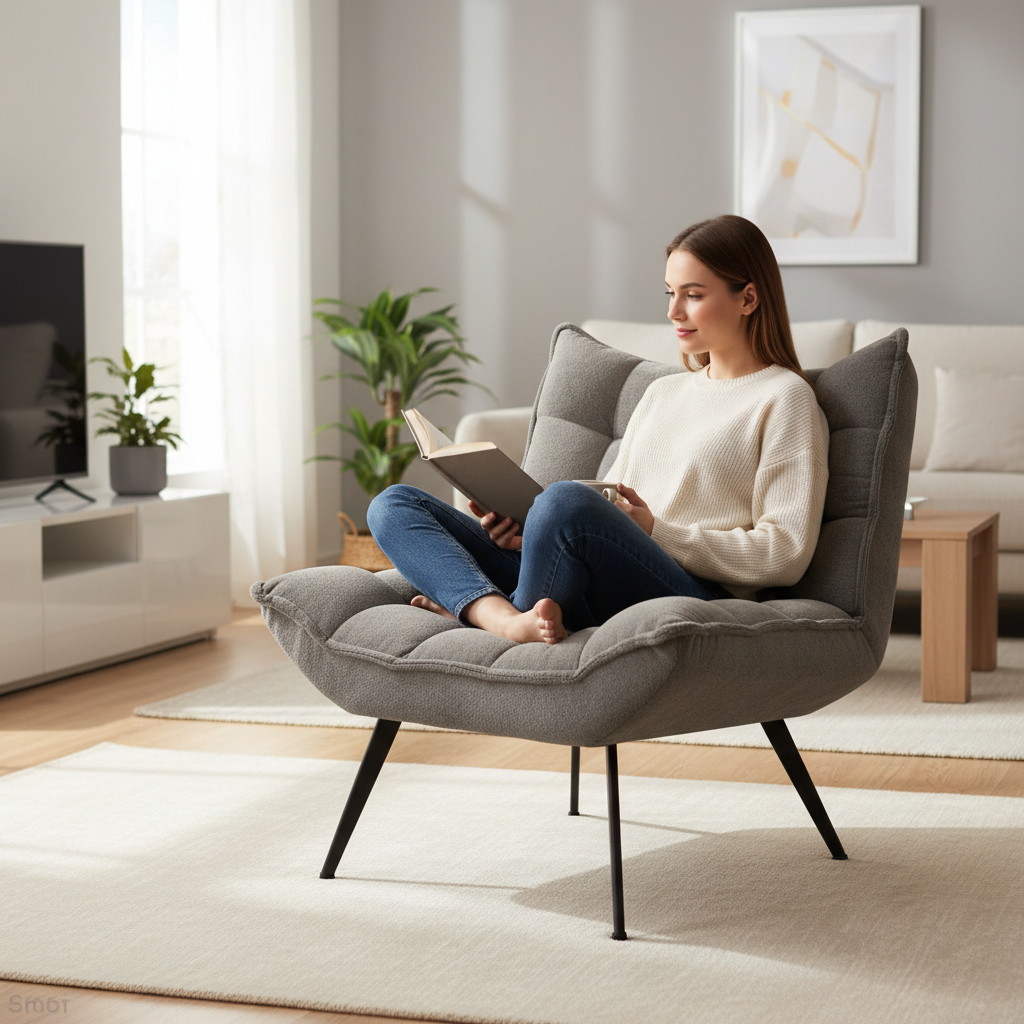 Modern Upholstered Lounge Chair - Image 2