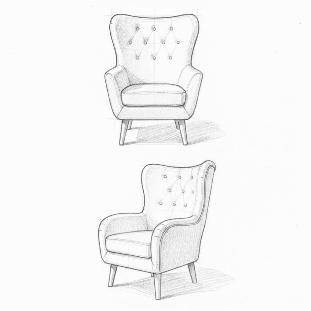 Modern Upholstered Lounge Chair - Image 2