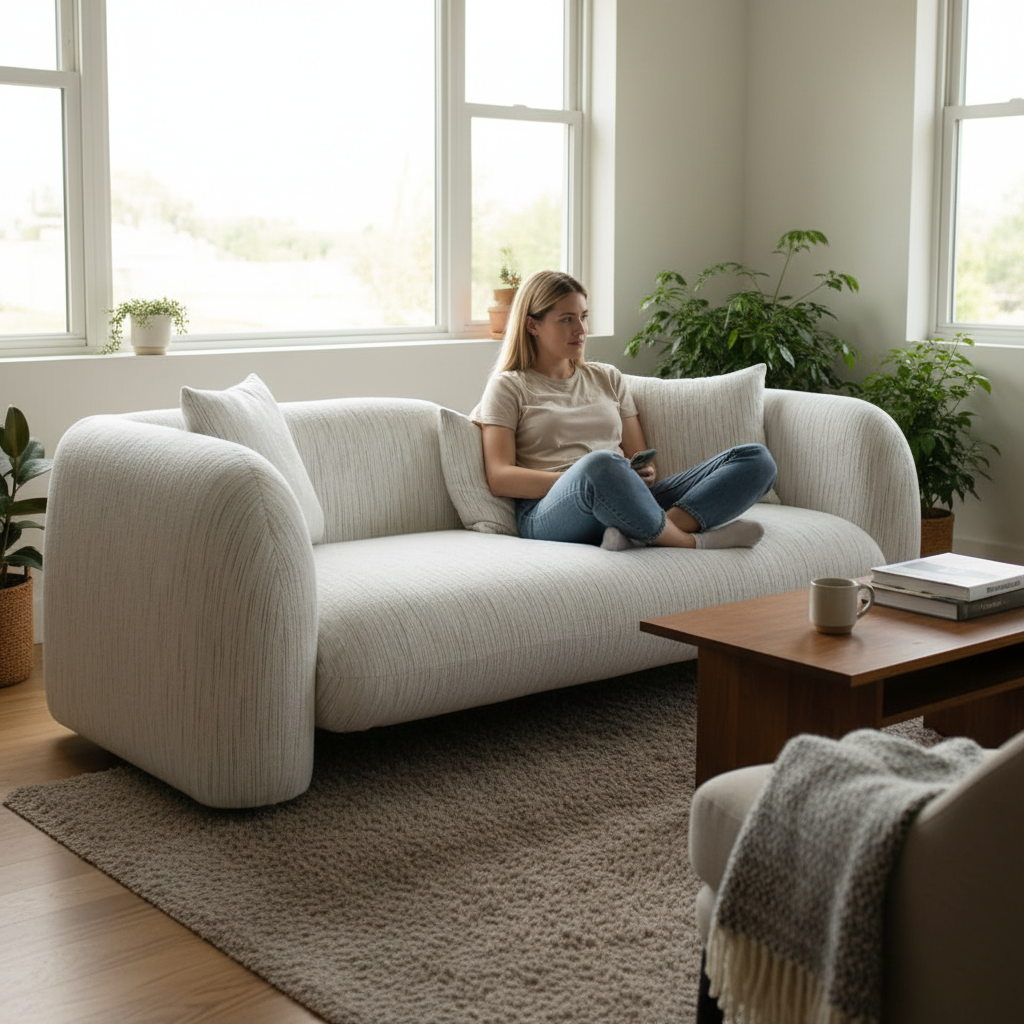 Cloud-Soft Straight Sofa - Image 3