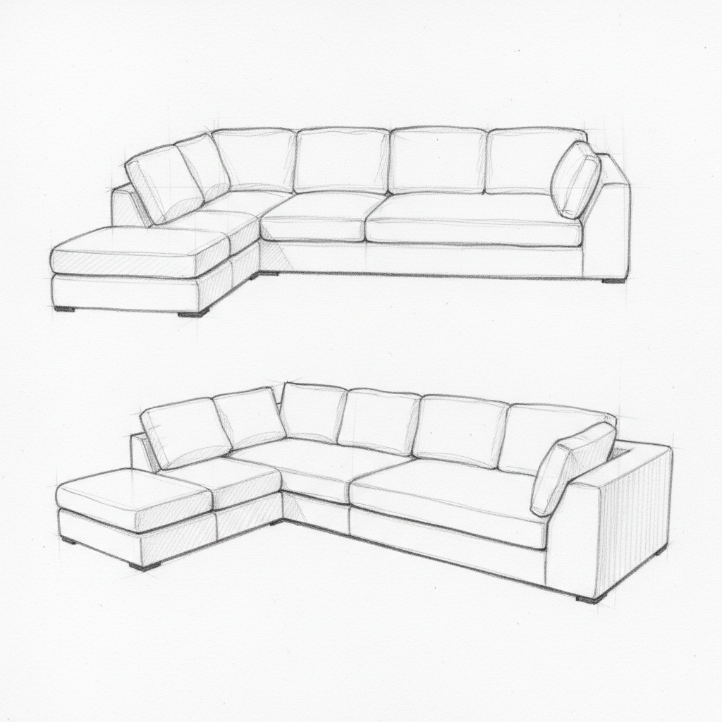 Sky Blue Modular L-Shape Sectional - Image 4