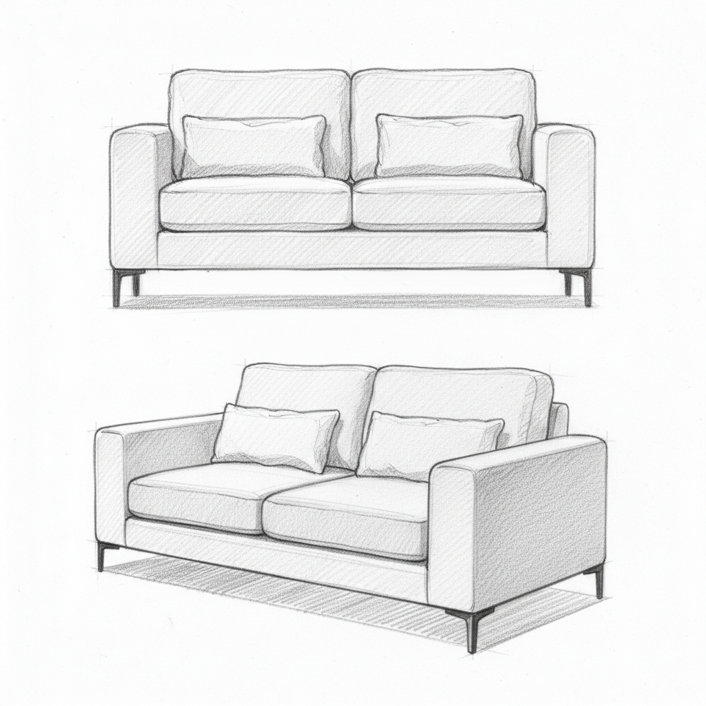 Contemporary Tailored Loveseat - Image 2