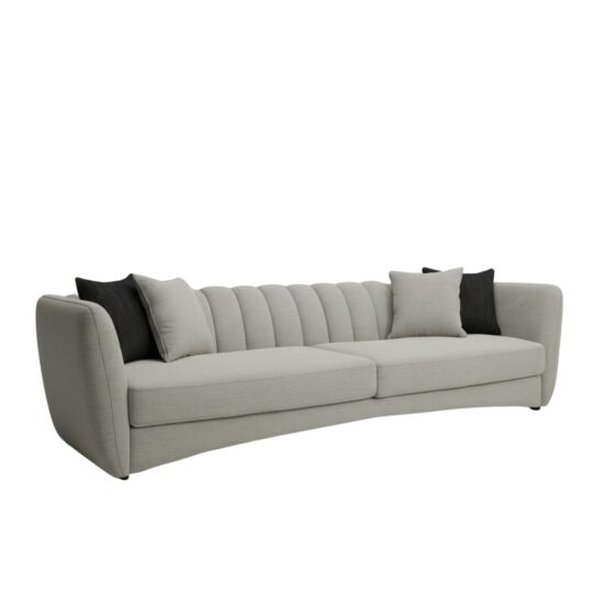 Channel-Tufted Curved Grand Sofa