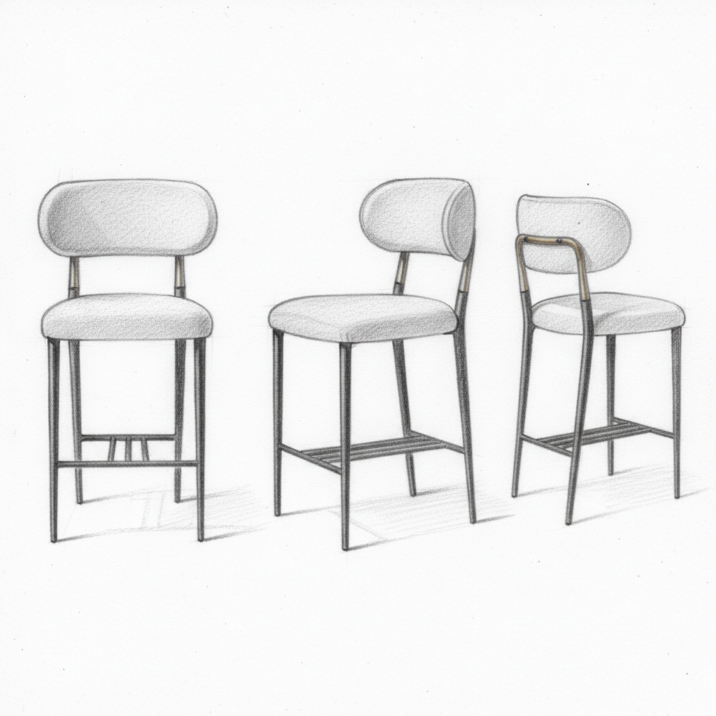Modern Upholstered Dining Chair - Image 3
