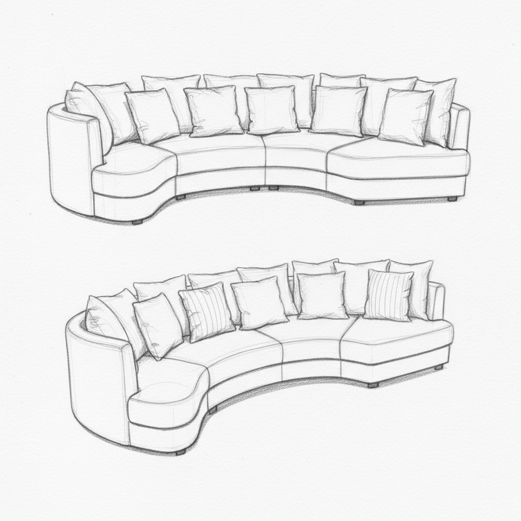 Curved Serenity Sectional Sofa - Image 2