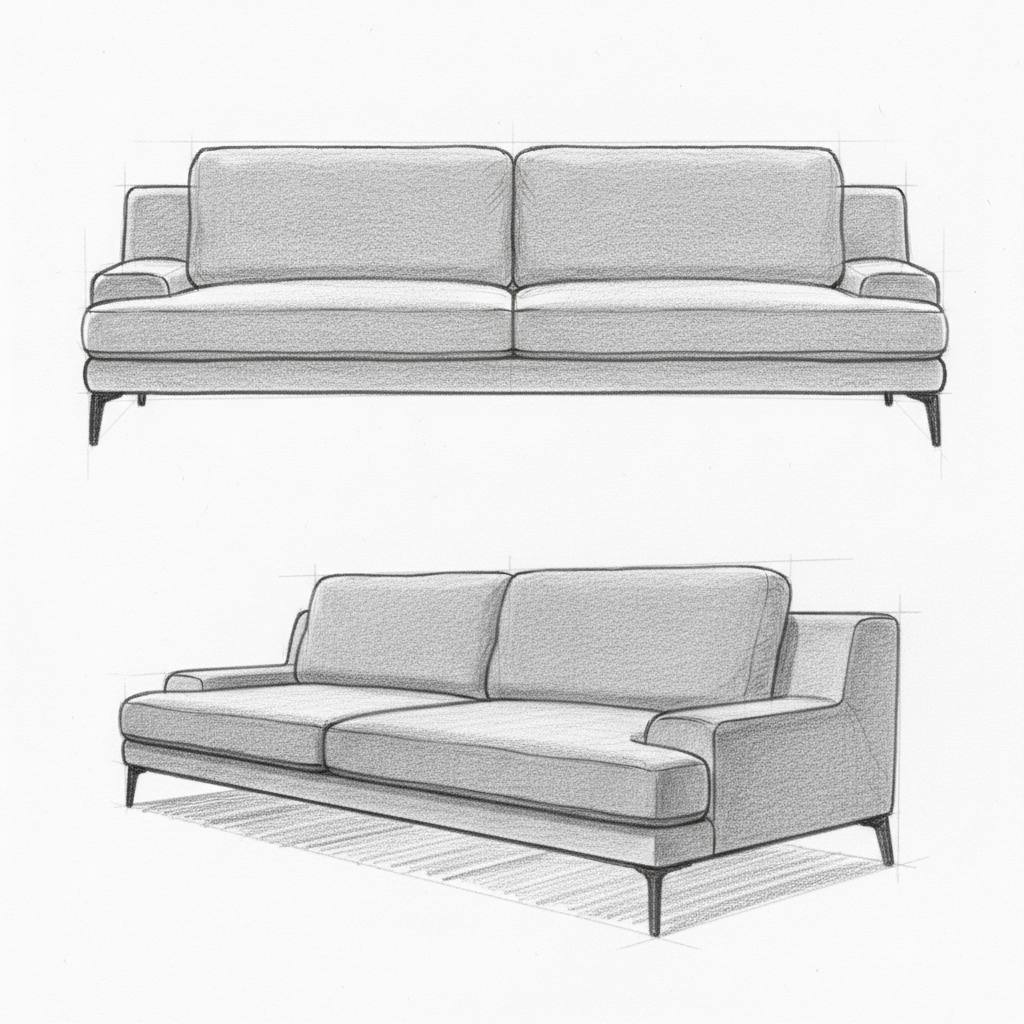 Modern Linear Sofa - Image 4