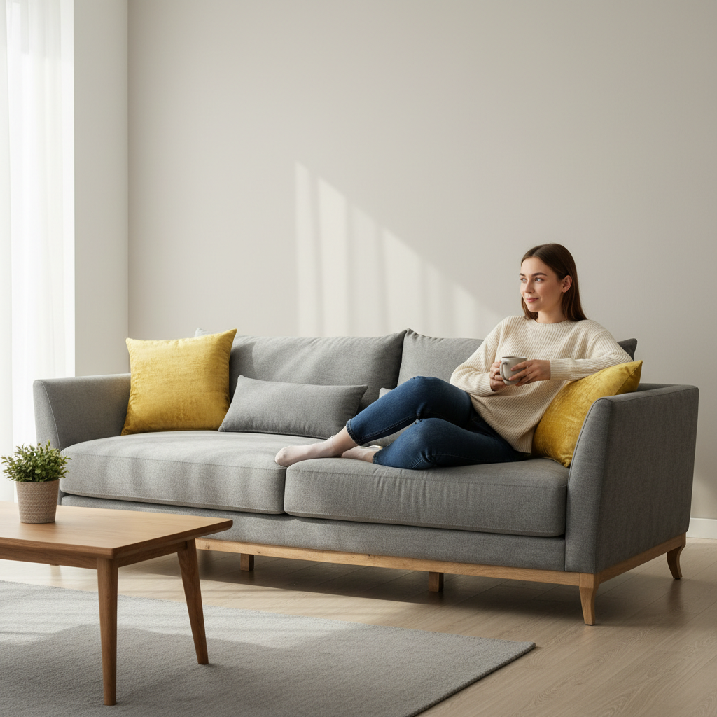 Nordic Oak-Base Sofa - Image 4