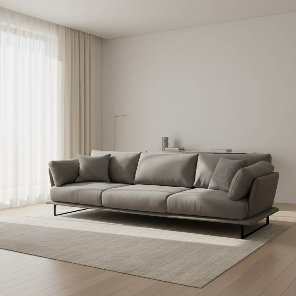 Minimalist Urban Three-Seater Sofa - Image 2