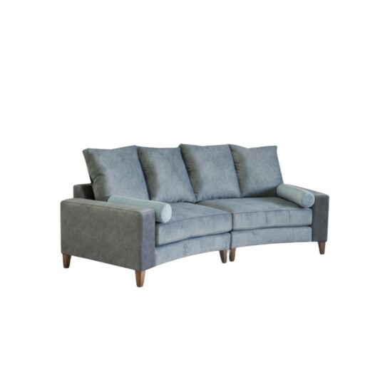 Curved Mid-Century Modern Sofa