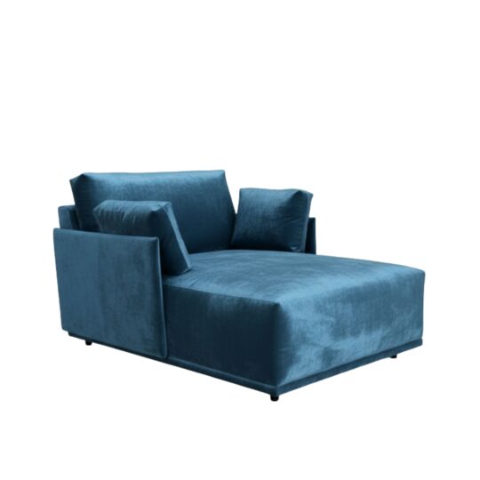 Nordic Velvet Grand Chaise Lounge