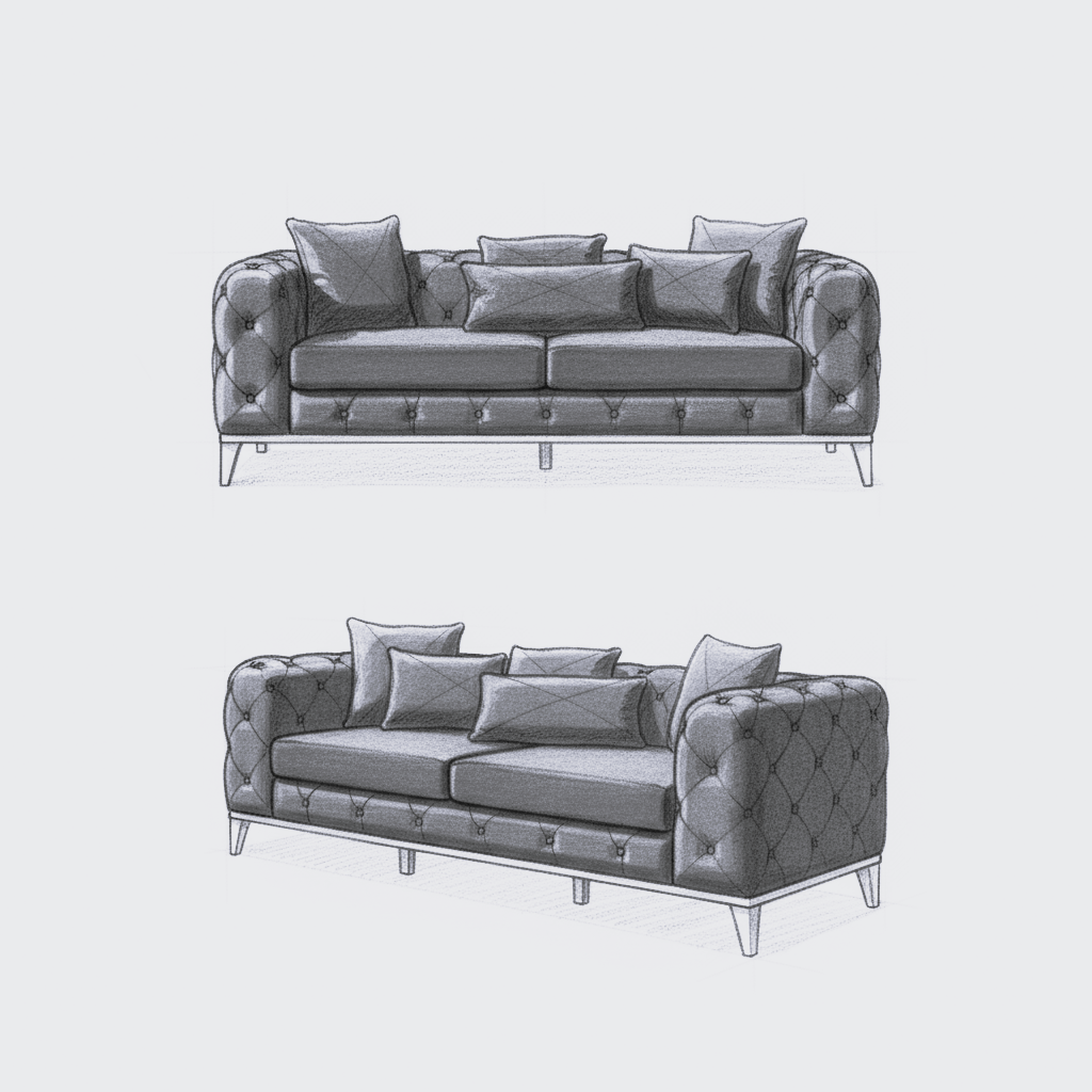 Royal Chesterfield Tufted Sofa - Image 4