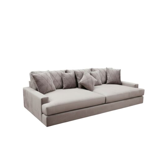 Velvet Geometric Grand Sofa